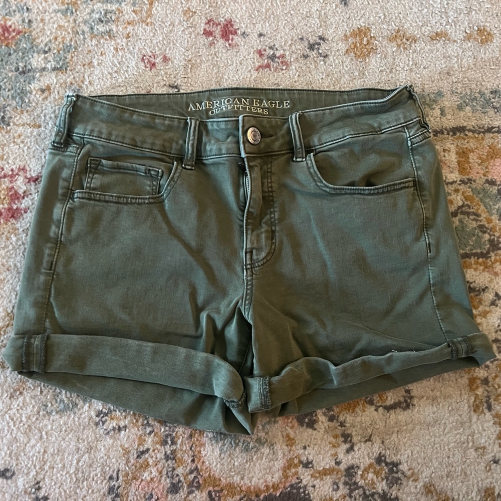 American Eagle Army Green Midi Shorts Size 12